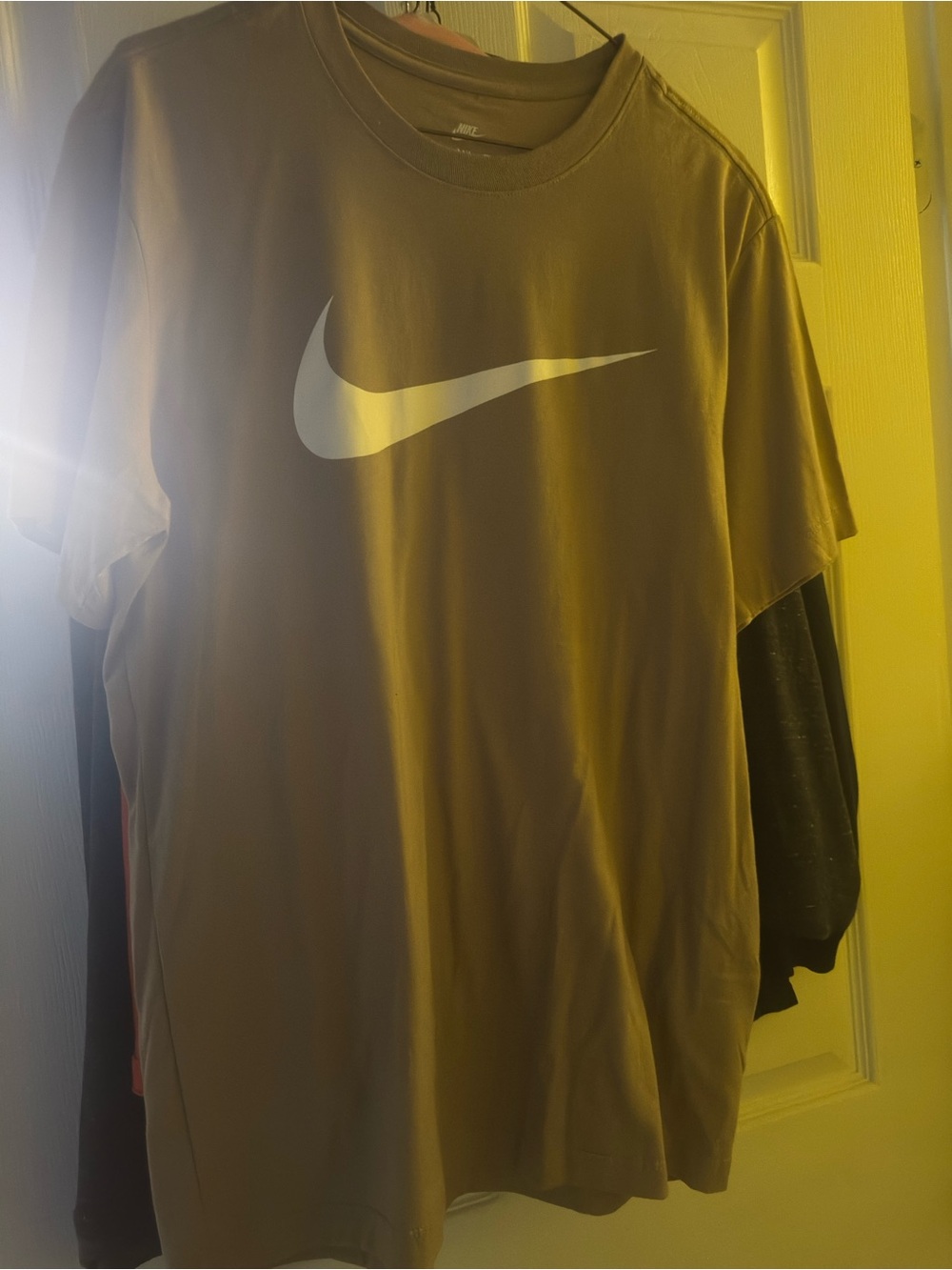 Nike Olive Green Swoosh Short Sleeve Tee